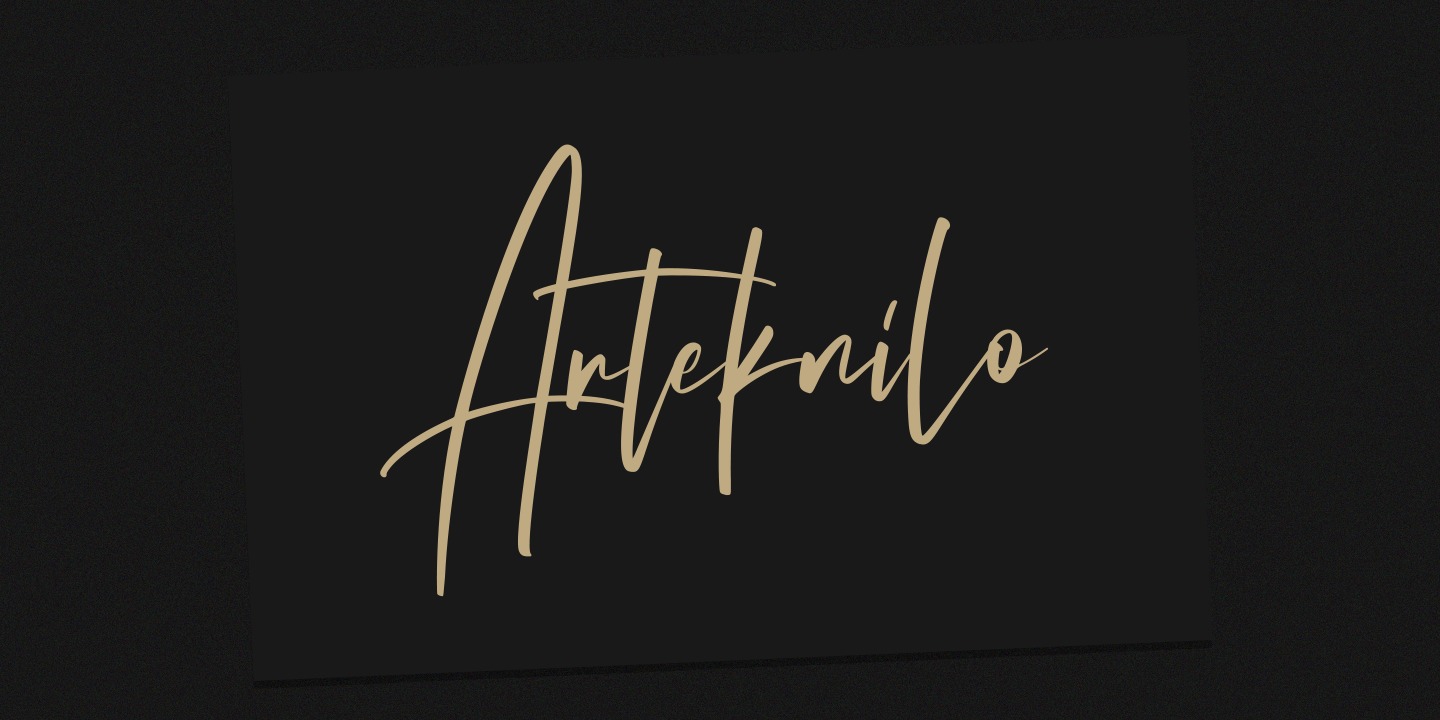 Пример шрифта Arteknilo